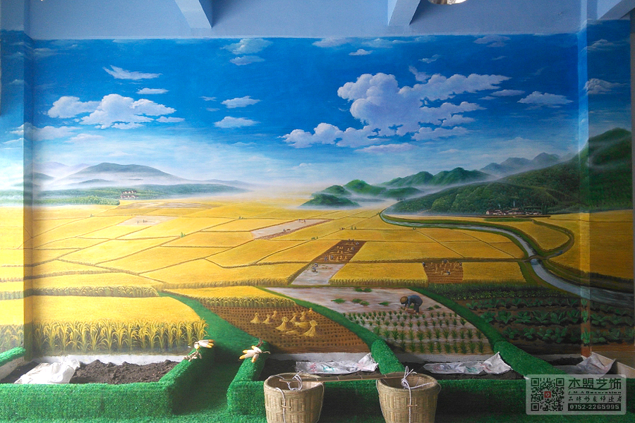 四季绿素食馆壁画1.jpg
